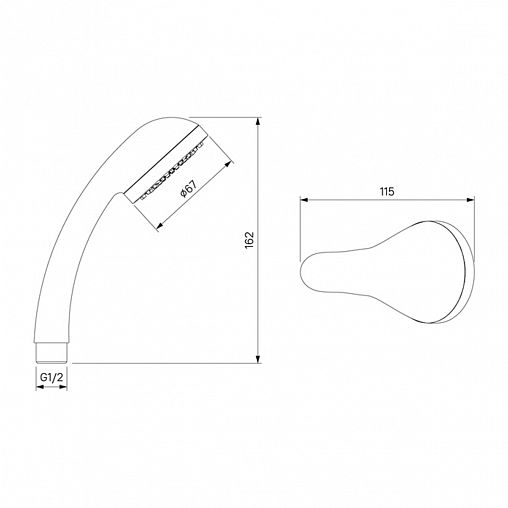 Смеситель для душа Milardo Simp, хром фото