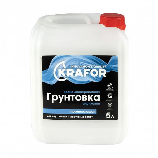 Грунтовка проникающая Krafor, 5 л фото
