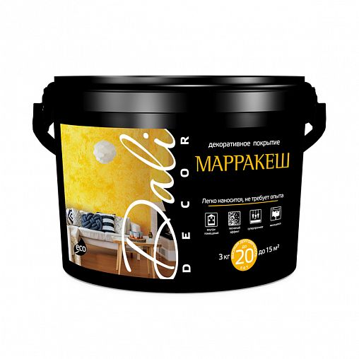 Штукатурка декоративная Dali-Decor Марракеш, акриловая, жемчужная, бронза, 3 кг фото