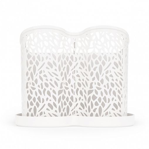 Подставка для столовых приборов Альтернатива Сердце, 16,5 x 16,5 x 15,3 см, белая фото