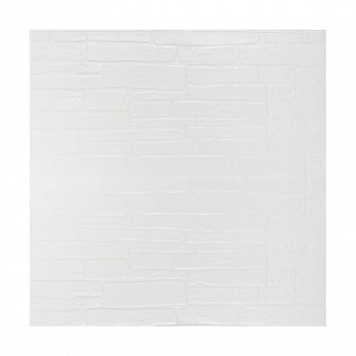 Панель стеновая самоклеящаяся Рыжий кот Камень, 70 х 77 см, белая фото