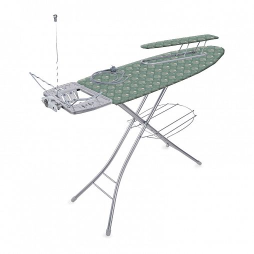 Гладильная доска Nika Эльза де люкс ЭЛТ/2 Оливковая с ракушками, тефлон, 122 x 40 см фото