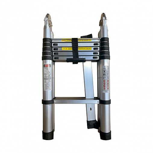 Лестница телескопическая двухсекционная Alumet DTLH 1.9, алюминиевая, 2 x 6 ступеней, 3,8 м фото
