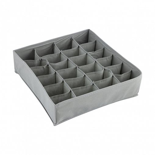 Коробка для белья Рыжий кот, 24 ячейки, 32 x 32 x 9 см, серая фото