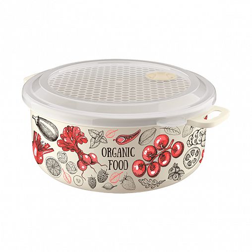 Емкость Phibo, круглая, 2 л, бежевая фото