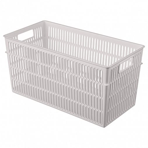 Корзина для хранения Бытпласт Simplify, 27,4 x 14 x 13,8 см, светло-бежевая фото