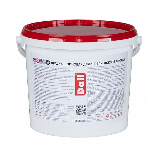 Краска резиновая Dali, глубокоматовая, база C, бесцветная, 6 кг фото
