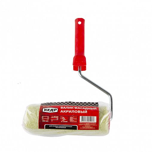 Валик акриловый фасадный Кедр, D48 x 180 мм, ворс 12 мм, бюгель 8 мм фото