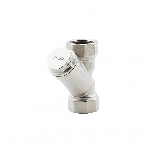 Фильтр сетчатый латунный никелированный Alato, внутренняя-внутренняя резьба 3/4" фото