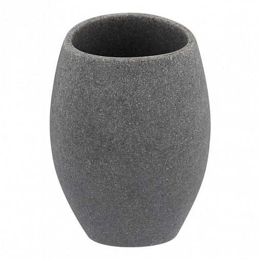 Стакан для зубных щеток Рыжий кот Гранит, серый фото