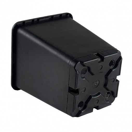 Горшок для рассады, квадратный, 5 л, черный фото