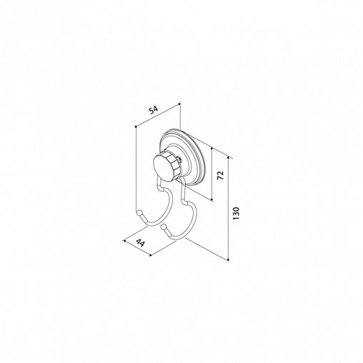 Крючок Milardo Easy, черный матовый фото