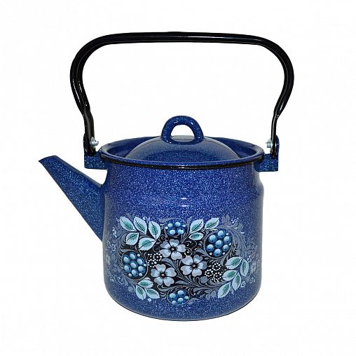 Чайник эмалированный СтальЭмаль, 2 л, с декором фото