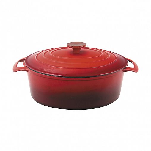 Кастрюля-утятница чугунная Mallony, с эмалированным покрытием, 5,9 л фото