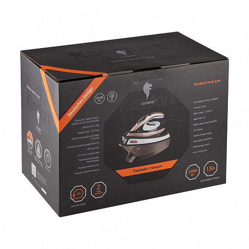 Парогенератор Leonord LE-1806, 2400 Вт, резервуар 2,4 л, черный фото