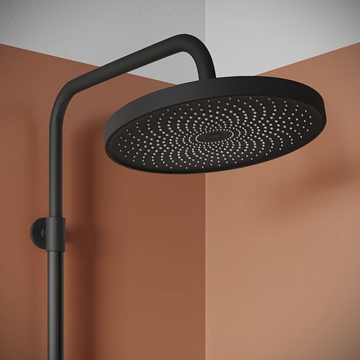 Душевая система с тропическим душем IDDIS SpaHome, с управлением Push Control, черная матовая фото