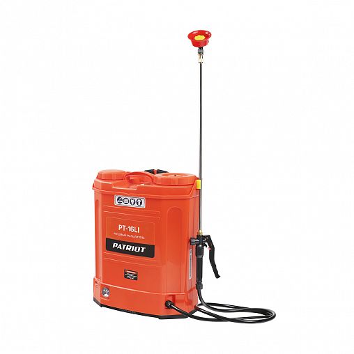 Опрыскиватель ранцевый аккумуляторный Patriot PT-16LI, 12 В, 8 Ач, 16 л, с АКБ и ЗУ фото