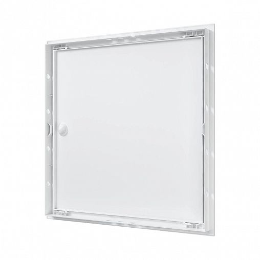 Люк-дверца ревизионная Evecs Л4040Р, ABS-пластик, с ручкой, с фланцем 396 x 396 мм, 418 x 418 мм фото