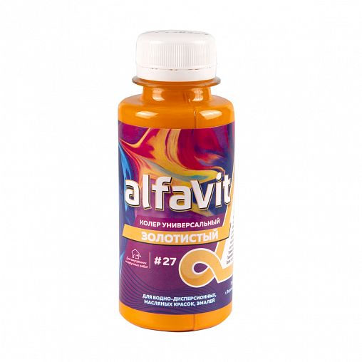 Колер универсальный Alfavit № 27, 100 мл, золотистый фото