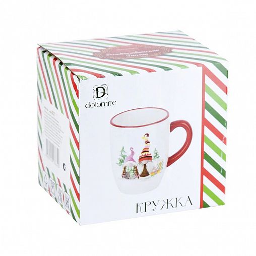 Кружка Dolomite Рождественские гномы, керамическая, 350 мл фото