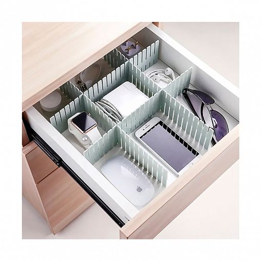 Разделитель для ящика Рыжий кот, 47 x 7 см, 4 шт, белый фото