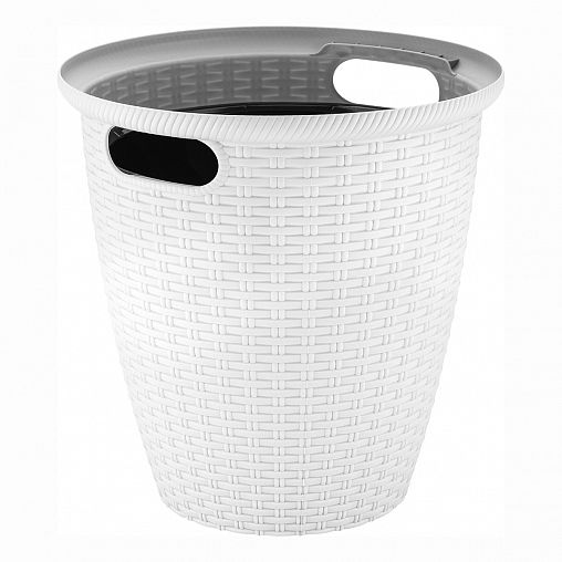 Кашпо напольное InGreen Rattan, с внутренним горшком, 30 л, белоснежный жасмин фото