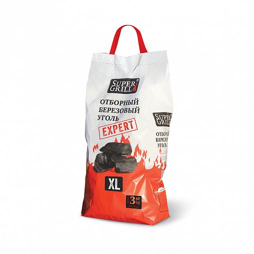 Уголь древесный SuperGrill XL, мешок, 3 кг фото Уголь древесный SuperGrill XL, мешок, 3 кг фото