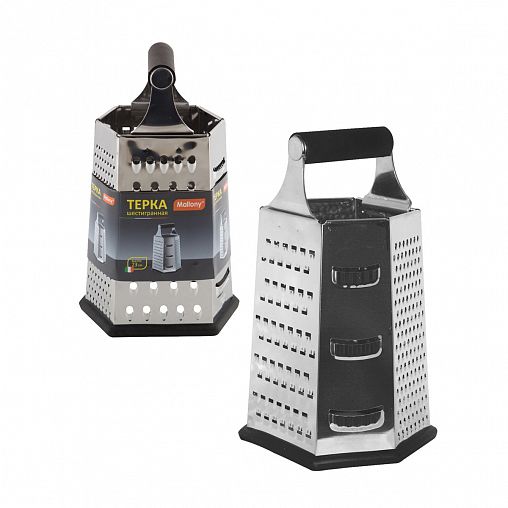 Терка шестигранная Mallony GR-004-9, 23 см, нержавеющая сталь фото