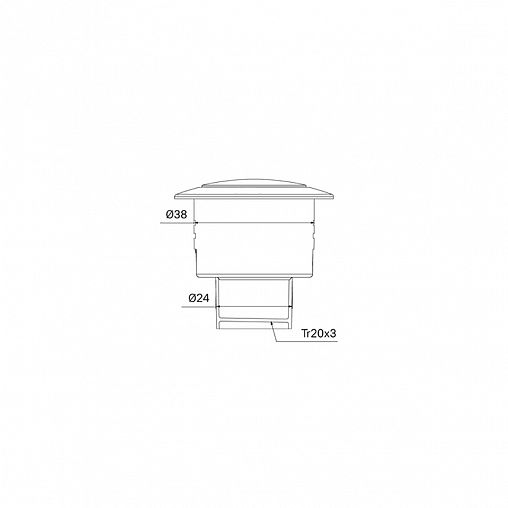 Кнопка смыва для арматуры IDDIS 92038SB1AR, 1 режим, хром фото
