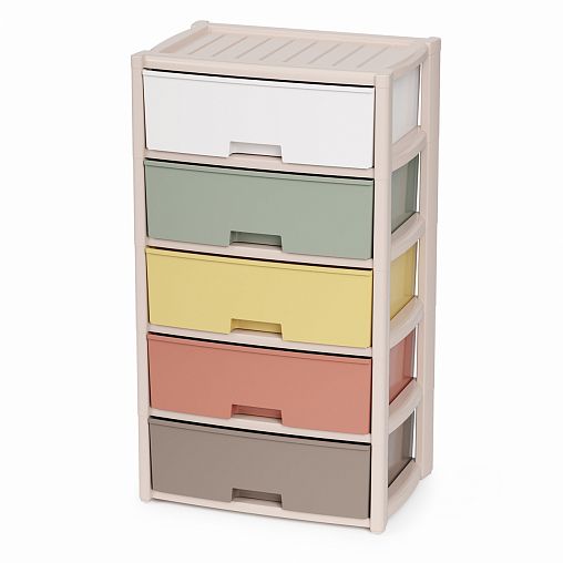Комод пятисекционный Альтернатива Колорит, 56 x 39 x 100 см, цветной фото