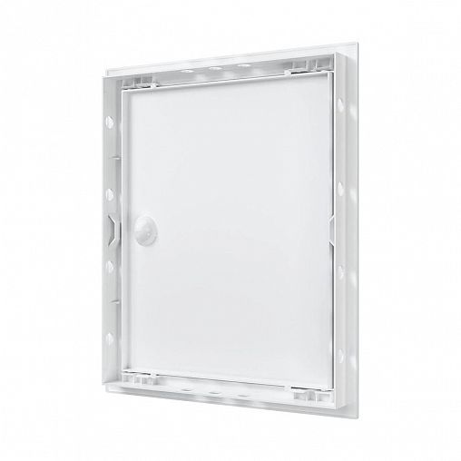 Люк-дверца ревизионная Evecs Л2530Р, ABS-пластик, с ручкой, с фланцем 246 x 296 мм, 268 x 318 мм фото