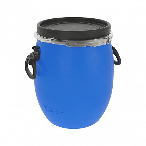 Бочка пластиковая ЗТИ Open Top, с крышкой и хомутом, 20 л фото