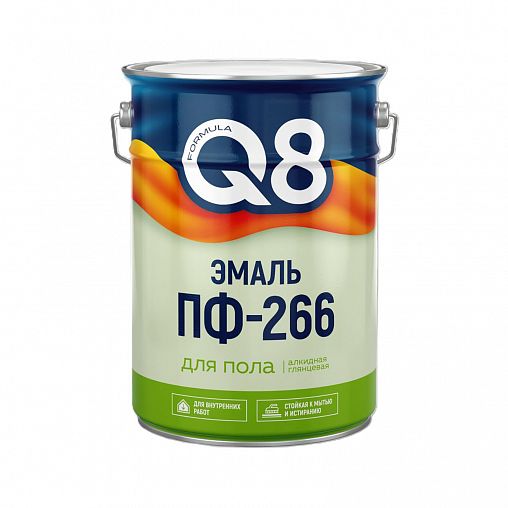 Эмаль ПФ-266 для пола алкидная Formula Q8, глянцевая, 5,5 кг, золотисто-коричневая фото