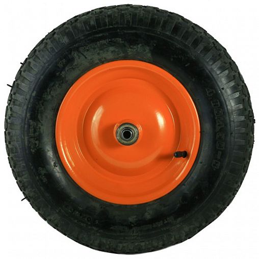 Колесо для тачки пневматическое, размер 3.00-8, 360 мм, ось 16 мм фото