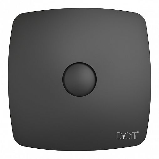 Вентилятор осевой вытяжной DiCiTi Rio 5C Matt black D125, с обратным клапаном фото