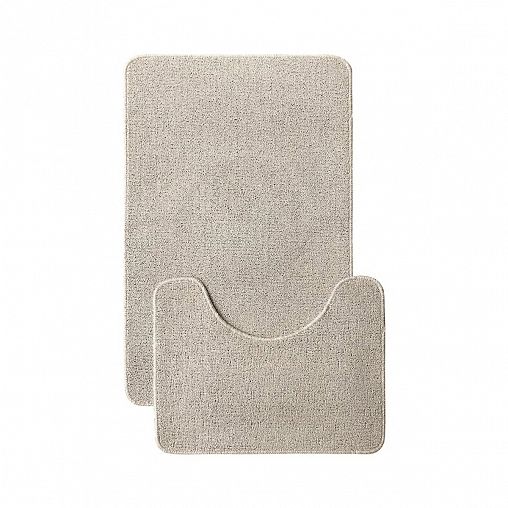 Коврик в ванную и туалет L Cadesi Light Latex, 60 x 100 + 60 x 50 см, полипропилен, бежевый фото