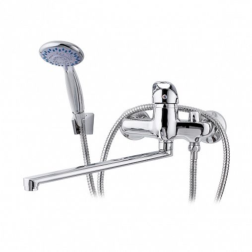 Смеситель для ванны с душем Tsarsberg TSB-942-1109, с длинным изливом, однорычажный, хром фото