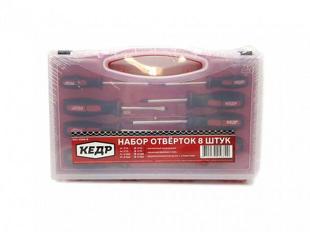 Отвертки магнитные Кедр, двухкомпонентная ручка, 8 шт цена - купить в ...