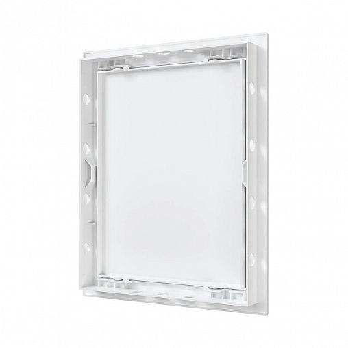 Люк-дверца ревизионная Auramax AD2025, пластик, нажимная, с фланцем 196 x 246 мм, 218 x 268 мм фото