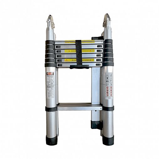 Лестница телескопическая двухсекционная Alumet DTLH 2.2, алюминиевая, 2 x 7 ступеней, 4,4 м фото