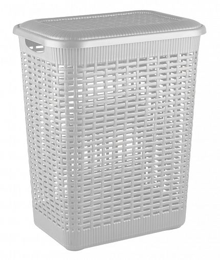 Корзина для белья Econova, 370 x 260 x 465 мм, 30 л, светло-серая фото