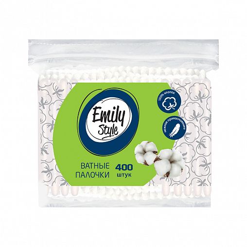 Ватные палочки Emily Style, пакет 400 шт фото