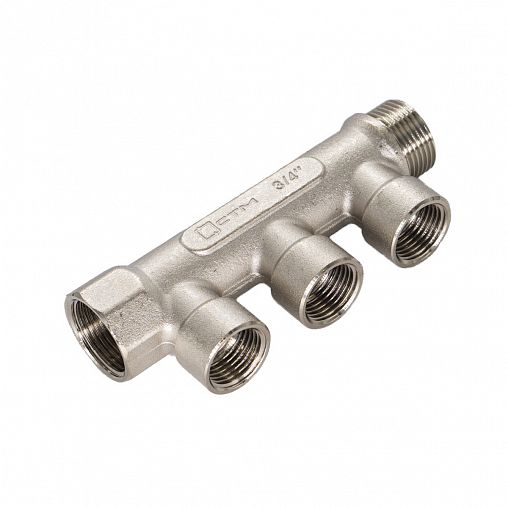 Коллектор универсальный СТМ, 1/2" x 3/4" x 3 выхода (внутренняя резьба) фото