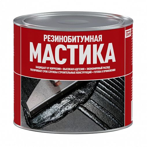 Мастика резинобитумная Старт, черная, 2 л фото