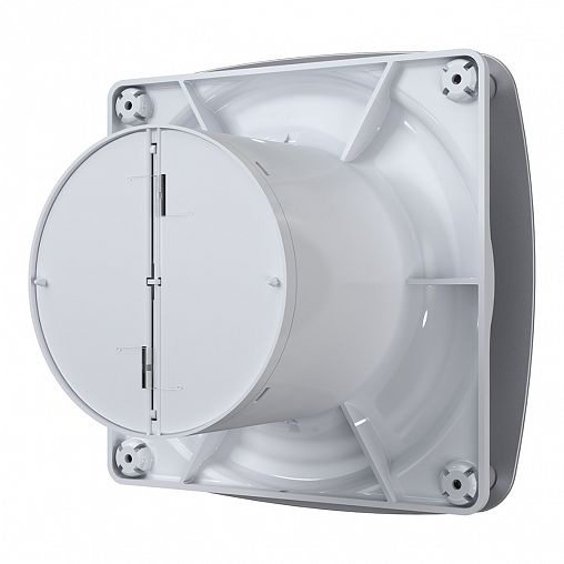 Вентилятор осевой вытяжной DiCiTi Rio 4C Gray metal D100, с обратным клапаном фото