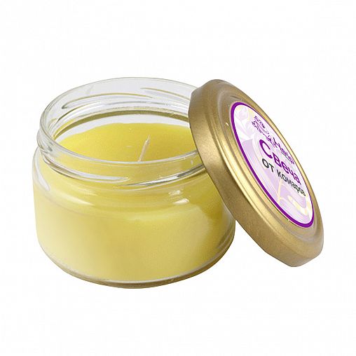 Свеча уличная от комаров Help, с ароматом цитронеллы, в стеклянной банке, 70 мл фото