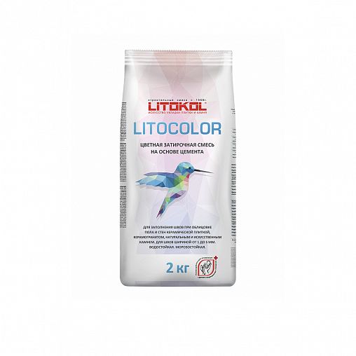 Затирка Litokol Litocolor L.00, белая, 2 кг фото