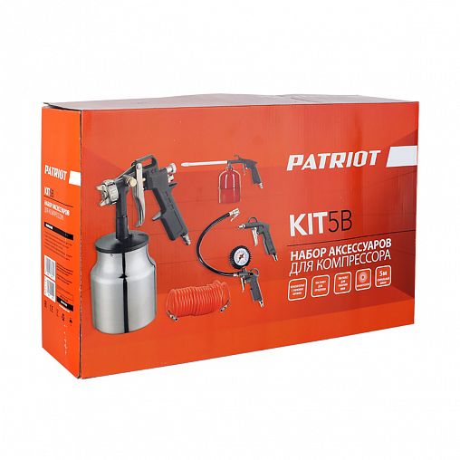 Набор пневмоинструмента Patriot KIT 5В, 5 предметов фото