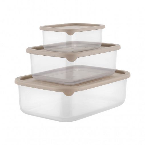 Набор контейнеров для продуктов Sugar&Spice Vanilla, прямоугольные, 3 шт фото