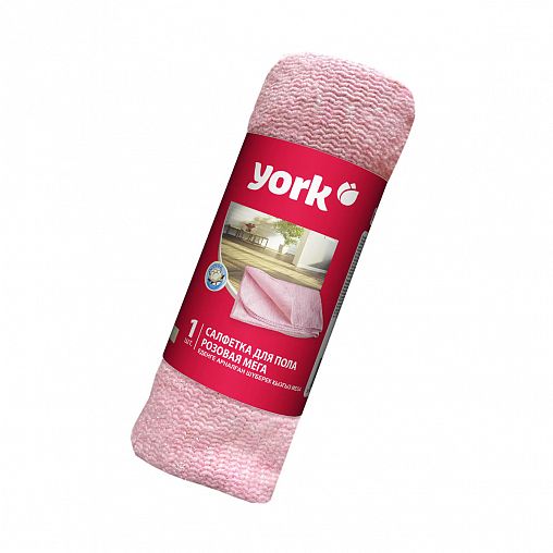 Салфетка для пола York Мега, хлопок/полиэстер, рулон 75 x 100 см, розовая фото